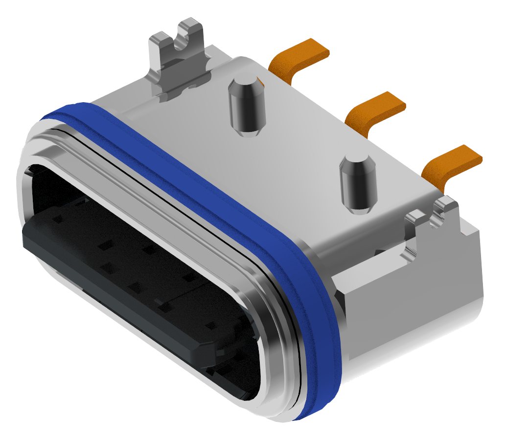 XB-TYPE C 3P wasserdichte Basis an Bord L=6,65mm (mit Stahlblech) (Zinklegierungsschale freigelegt 0,95)